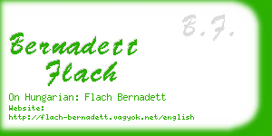bernadett flach business card